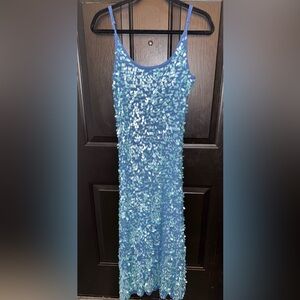 Pitusa Blue Sequin mermaid Dress